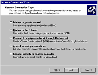 Подключение удаленных пользователей к Вашей сети (ОС <b>Windows</b> 2000)